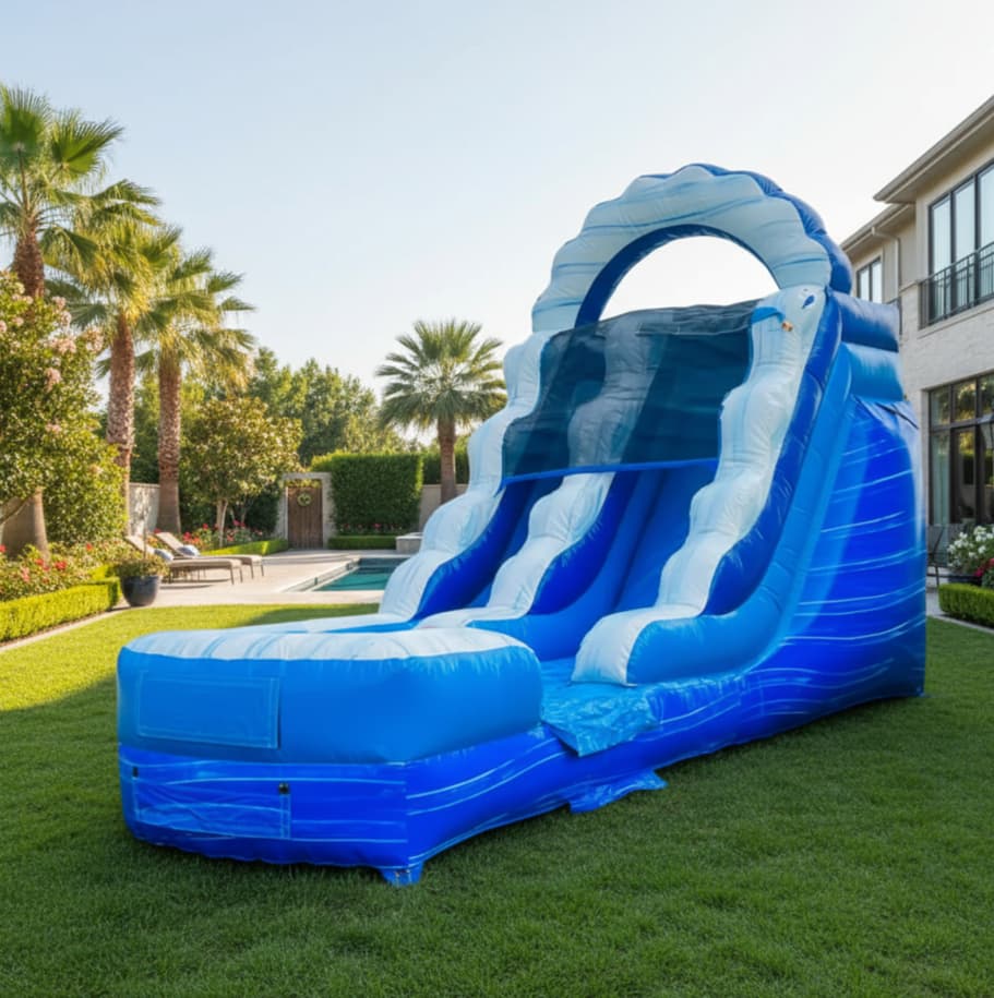 14' Marble Falls Inflatable Slide w/ Water Option