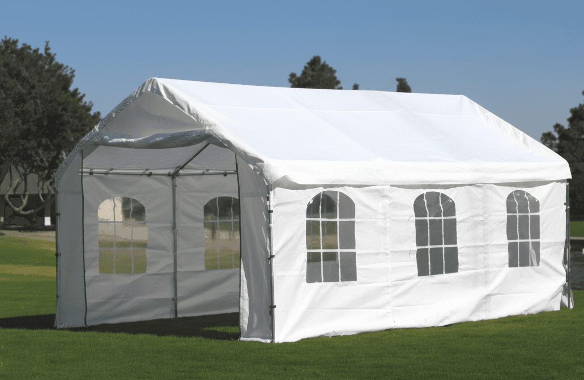 12'x20' White Tent With Windows