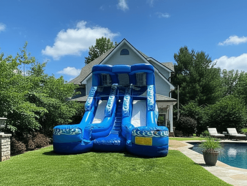 Blue Double Watersplash 18x26