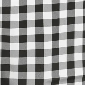 120" BLACK & WHITE PICNIC Round Linen