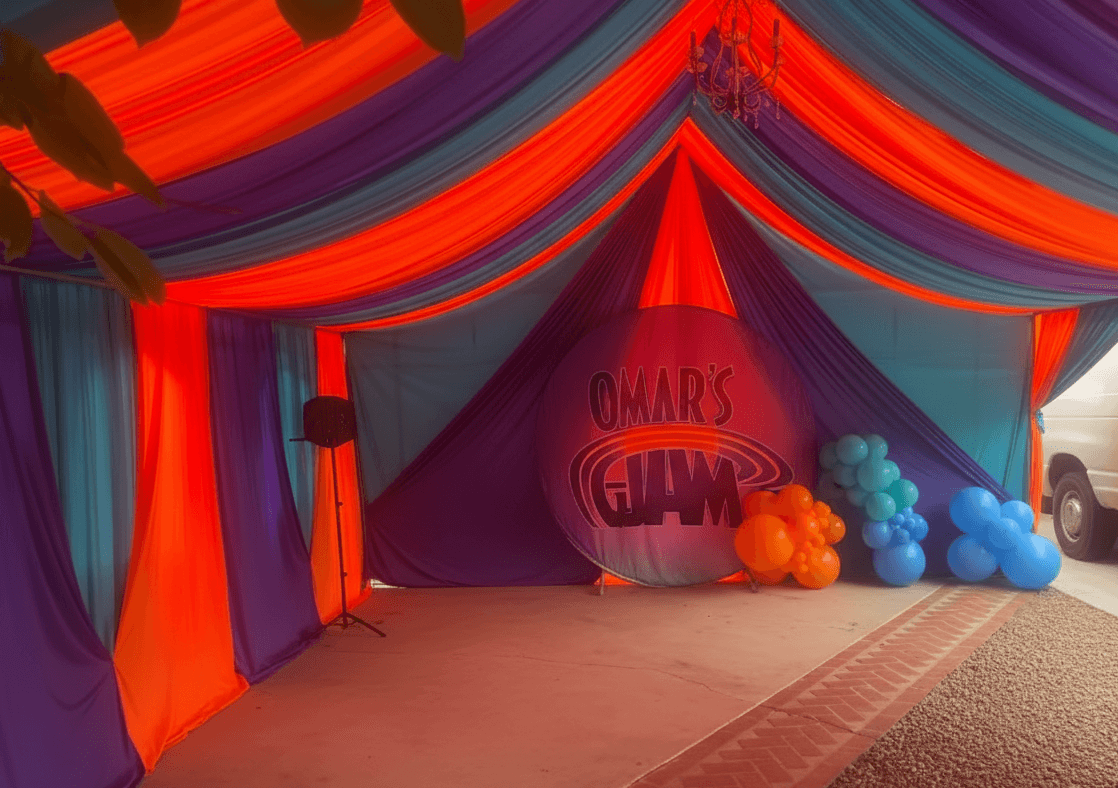 12'x20' Space Jam Colors Tent With Draping