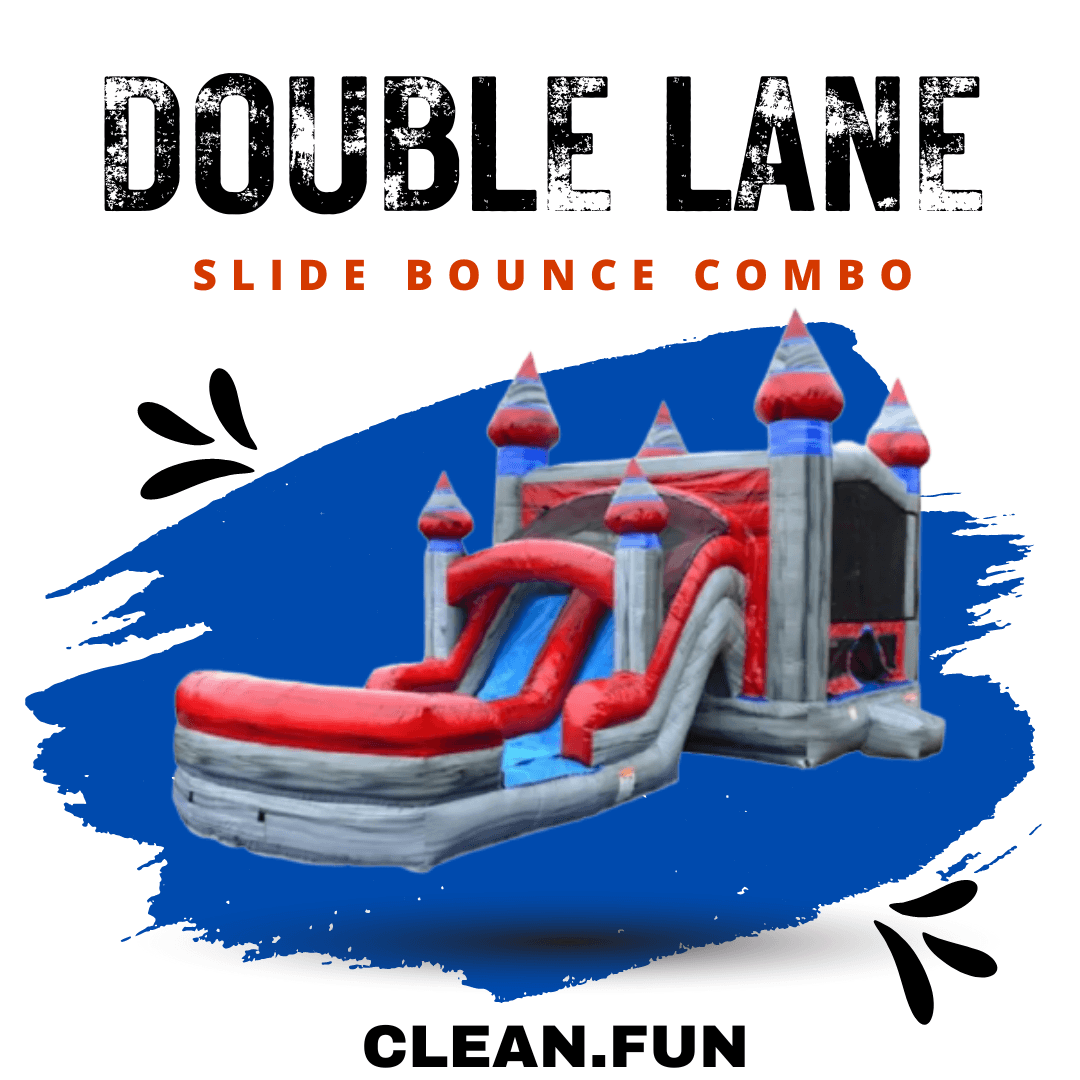 Double Lane Titanium WET OR DRY Slide & Bounce Combo