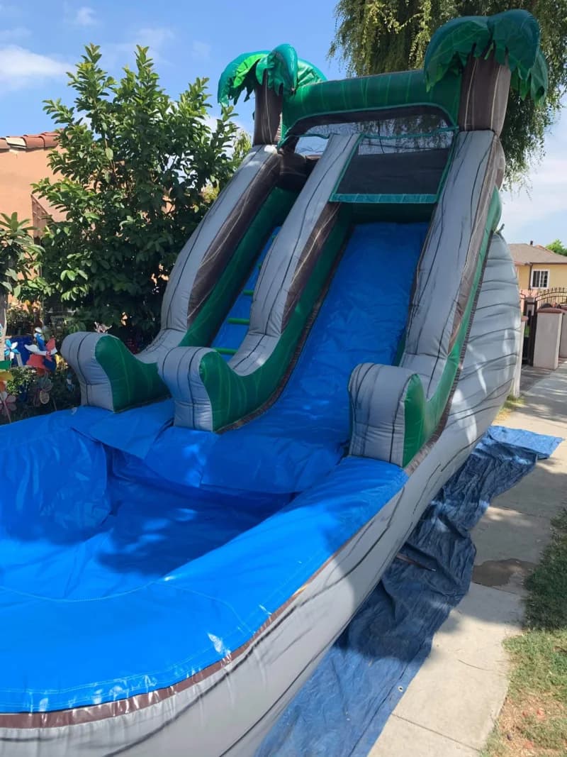 Gray Green Marble Waterslide 12x23