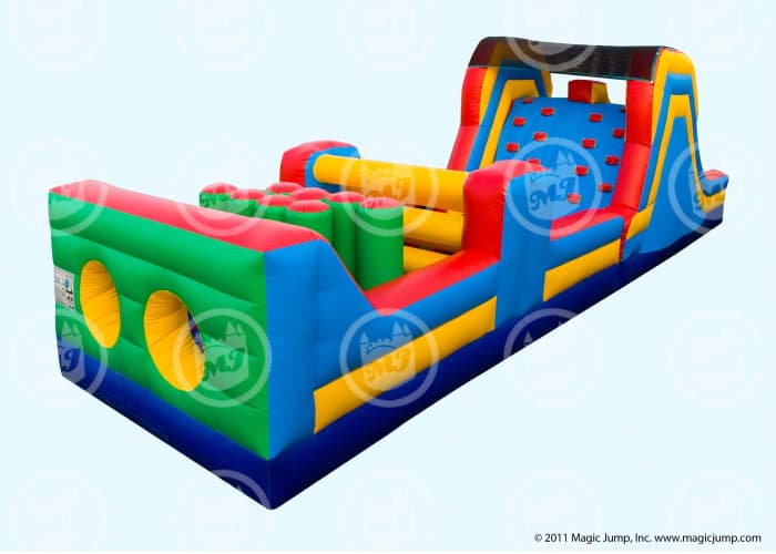 40' Double Lane Rock Wall Obstacle Course