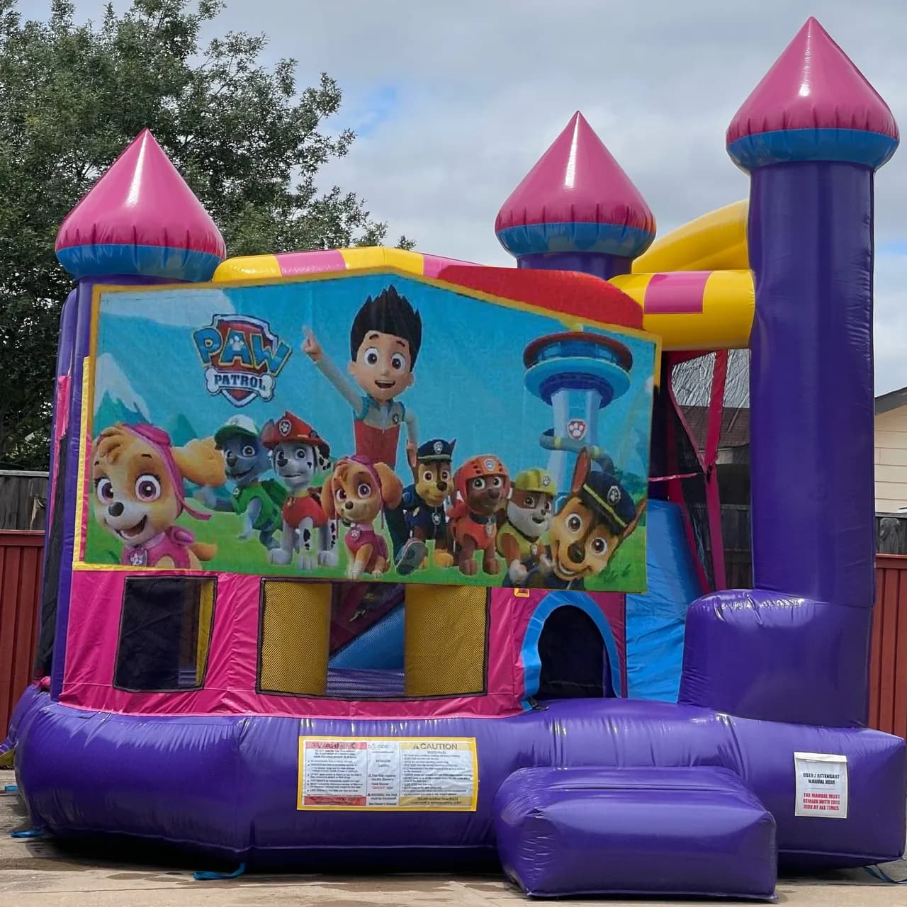 Purple Yellow Combo Bouncer - Custom Art Banner