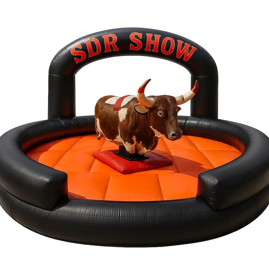 Red Brown Bull Mechanical Ride