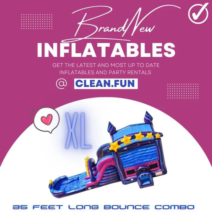 A XL Galaxy Double Lane WET OR DRY Slide & Bounce Combo