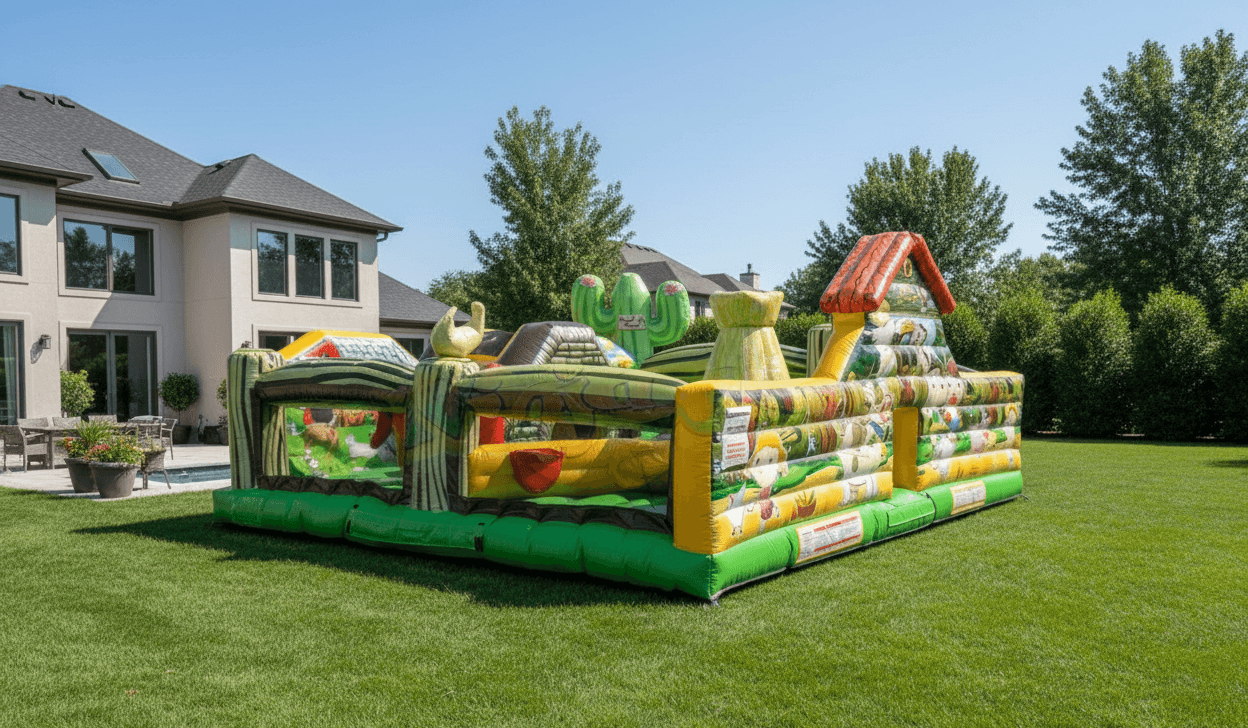 Little Farm Bounce & DRY Slide Combo