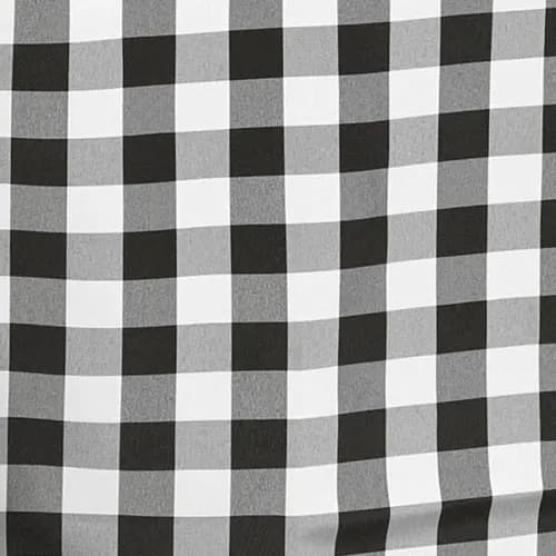 Black & White Picnic 8' Rectangular Linen