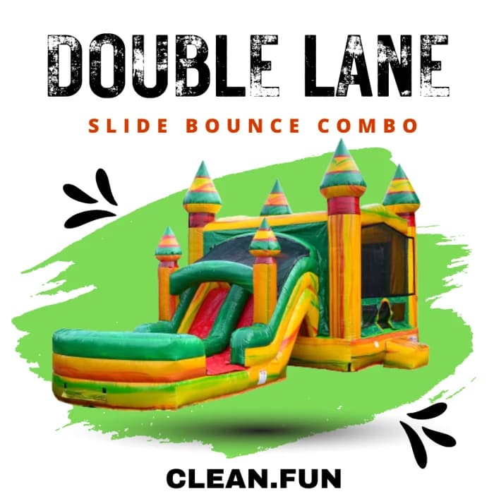 Double Lane Fiesta WET OR DRY Slide & Bounce Combo