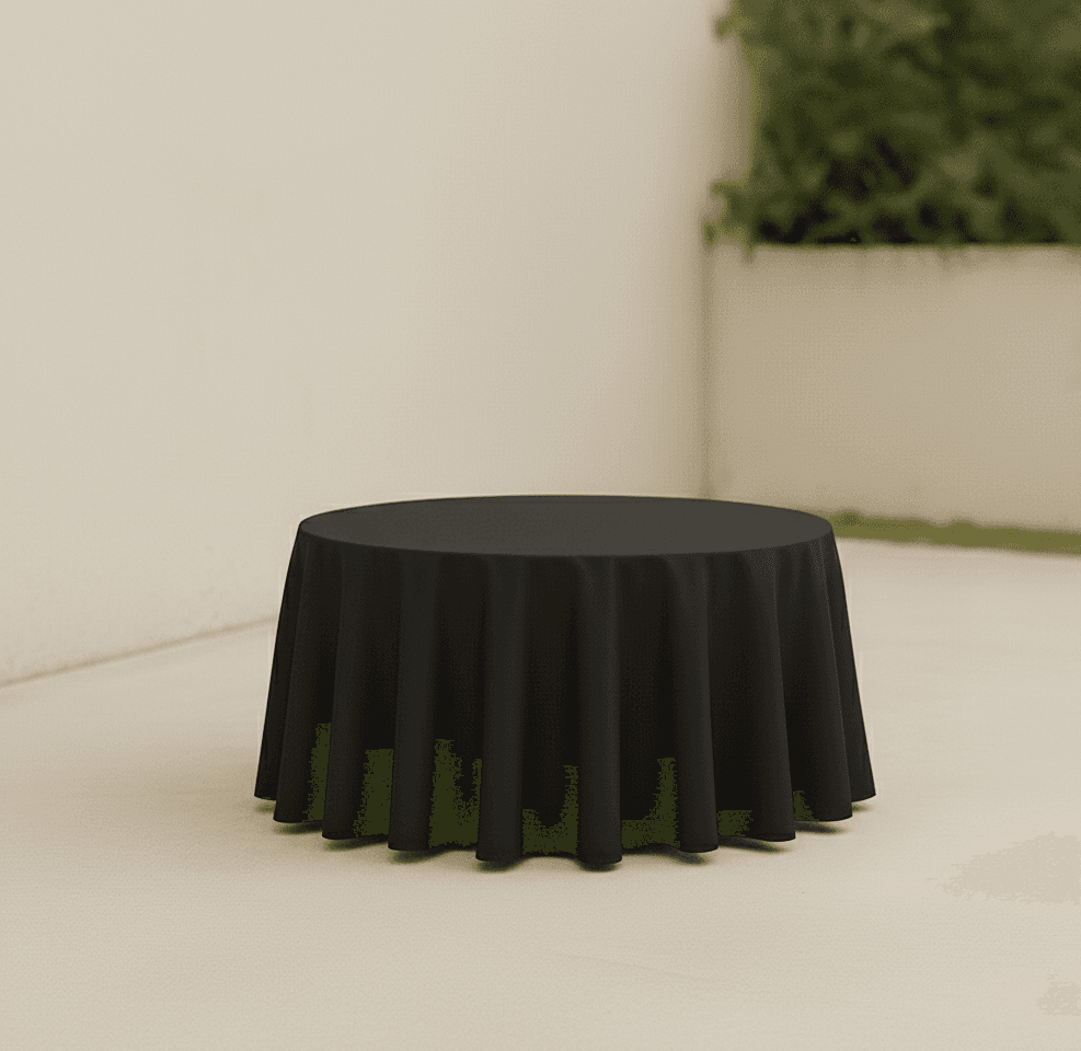 Black Round Tablecloths