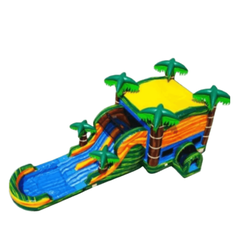 A XL Cali Palms Double Lane Slide & Bounce Combo