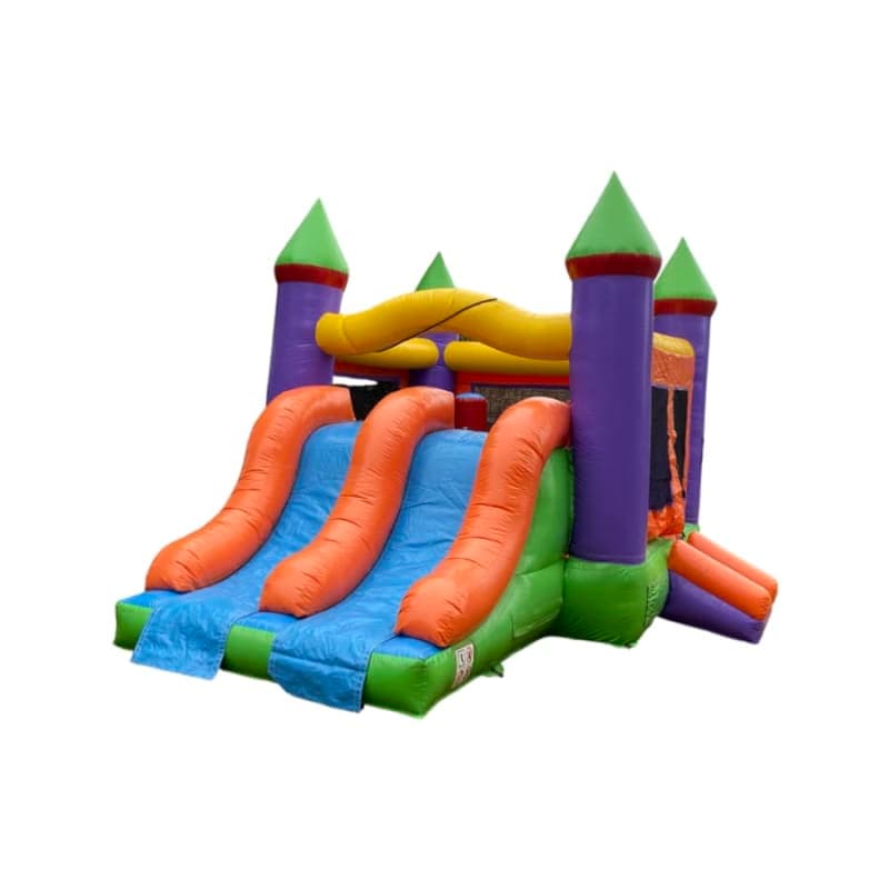 Little Yard Double Lane DRY Slide & Bounce Combo