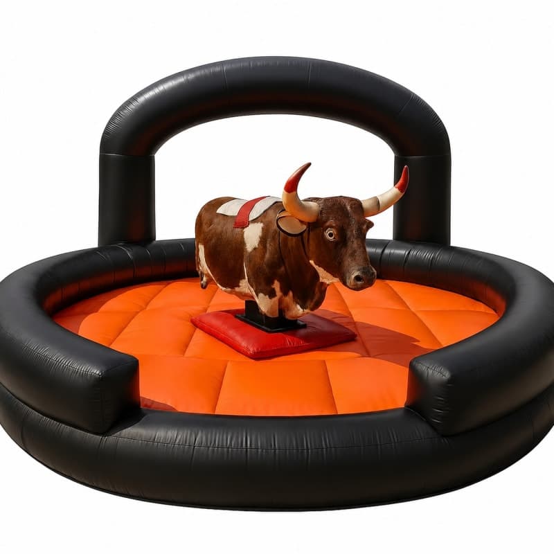 Red Brown Bull Mechanical Ride