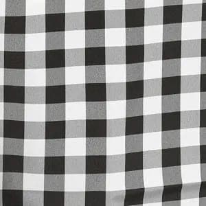 120" BLACK & WHITE PICNIC Round Linen - red - white - Tablecloths - rental in Katy, TX