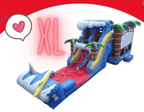 A XXl Shark Attack Double Lane Slide & Bounce Combo