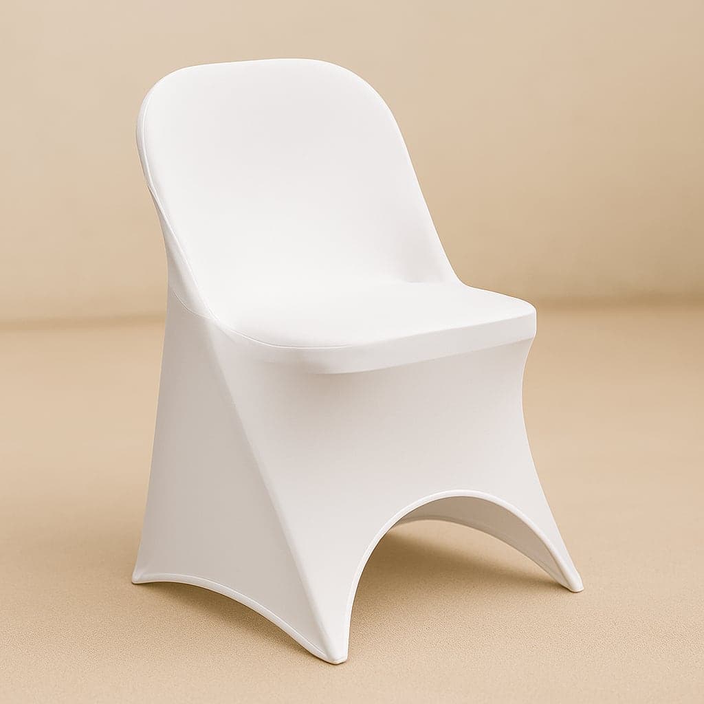 White Adult Spandex Chair Cover - white - Tablecloths - rental in Katy, TX