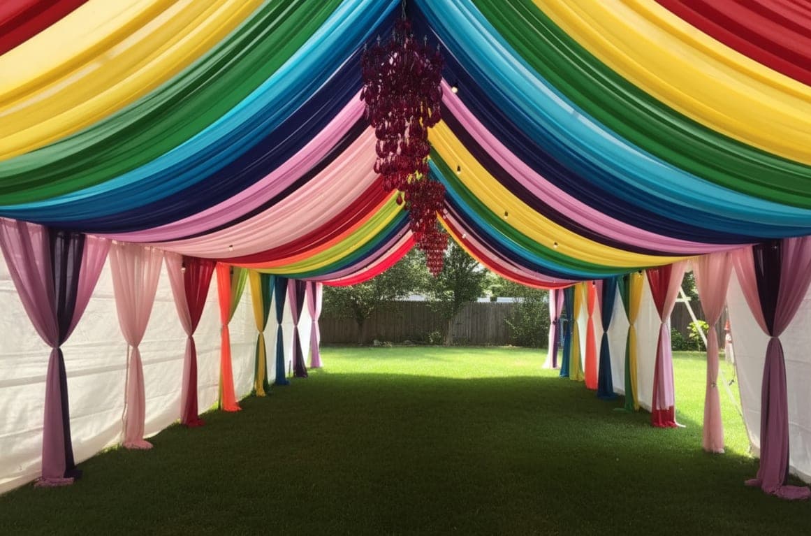 12'x20' Rainbow Tent With Draping