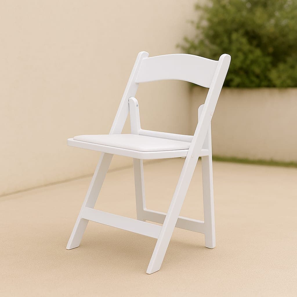 Adult White Garden Padded Chair - white - Chairs - rental in Katy, TX
