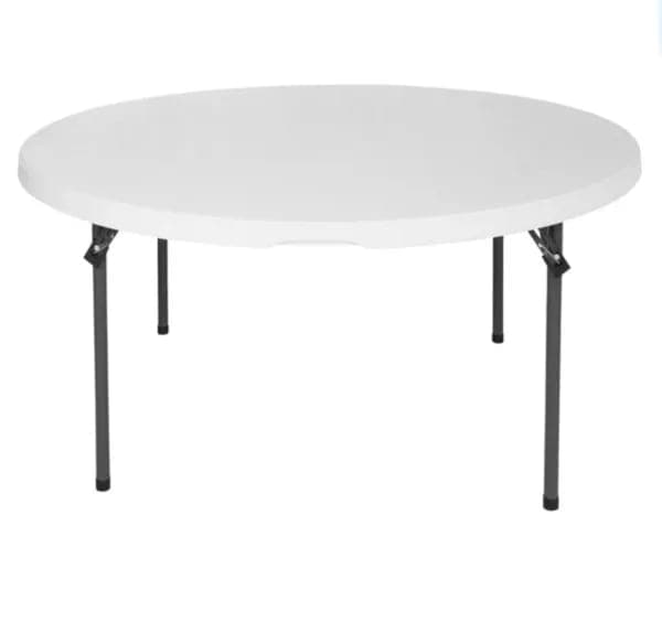 White Adult 60" Round Table - white - Tables - rental in Katy, TX