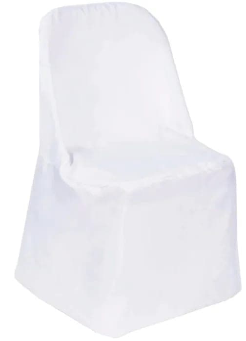 White Adult Folding Chair Covers - white - Tablecloths - rental in Katy, TX