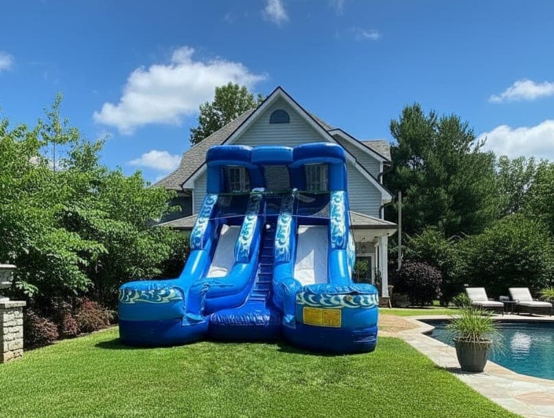 Blue Double Watersplash 18x26