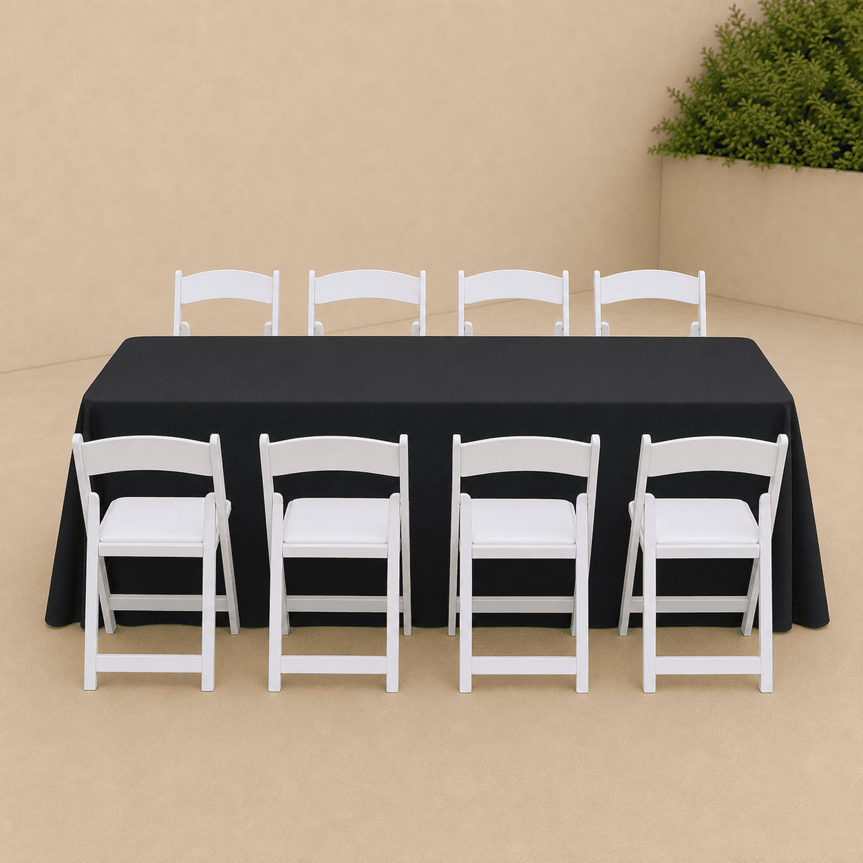 Luxury Black Garden Dinner Bundle for 8