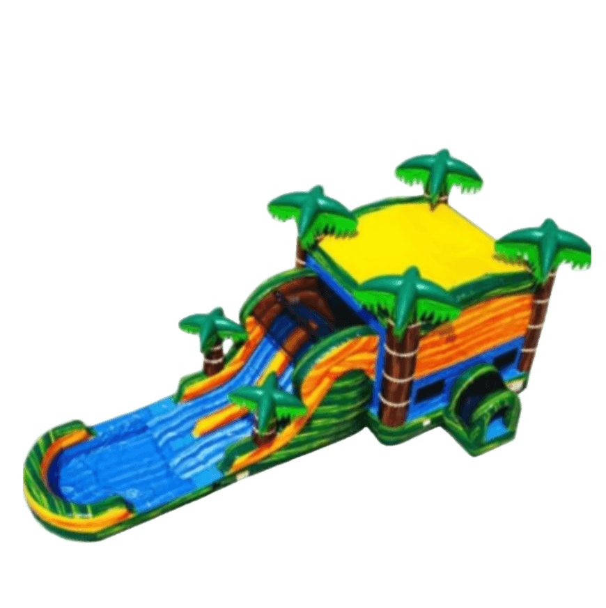 A XL Cali Palms Double Lane WET OR DRY Slide & Bounce Combo