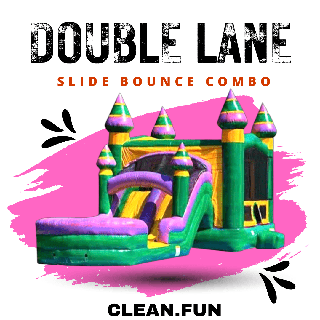 Amazon Double Lane WET OR DRY Slide & Bounce Combo